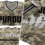 personalized purdue boilermakers camouflage abstract gold jersey best selling