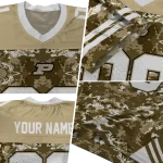 personalized purdue boilermakers mirrored pattern gold jersey best selling