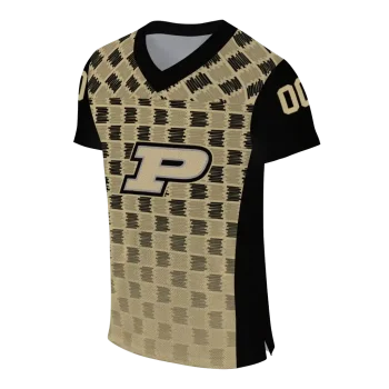 personalized purdue boilermakers stacked rectangle gold jersey fashion forward
