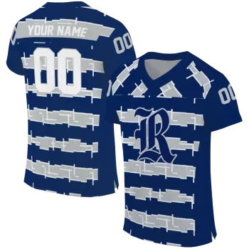 personalized rice owls layered grids navy blue jersey best selling