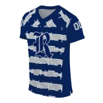 personalized rice owls layered grids navy blue jersey best selling