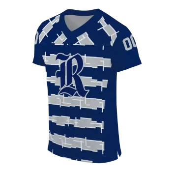 personalized rice owls layered grids navy blue jersey fashion forward