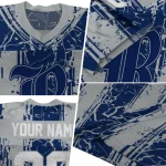 personalized rice owls rugged stripes navy blue jersey best selling