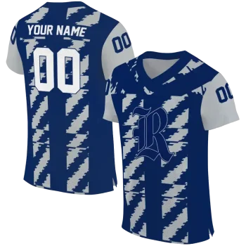 personalized rice owls stripe block navy blue jersey best selling