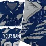 personalized rice owls stripe block navy blue jersey best selling