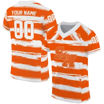 personalized sam houston bearkats art stripe orange jersey best selling