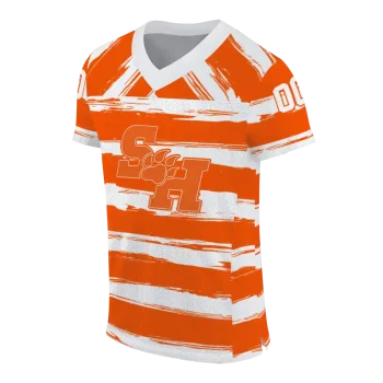 personalized sam houston bearkats art stripe orange jersey fashion forward