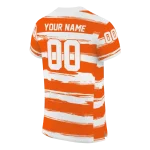 personalized sam houston bearkats art stripe orange jersey best selling