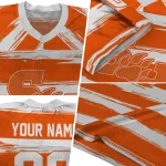 personalized sam houston bearkats art stripe orange jersey best selling