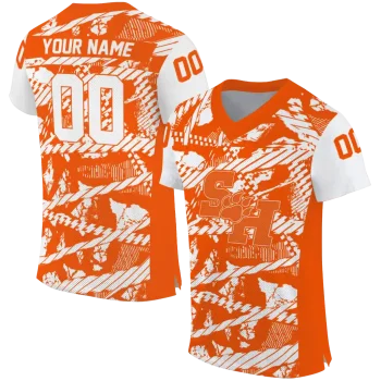 personalized sam houston bearkats camo shatter orange jersey best selling