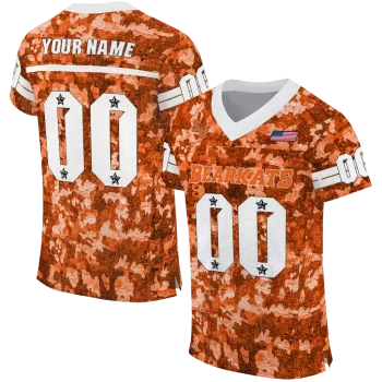 personalized sam houston bearkats camouflage abstract orange jersey best selling