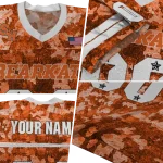 personalized sam houston bearkats camouflage abstract orange jersey best selling