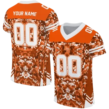 personalized sam houston bearkats mirrored pattern orange jersey best selling