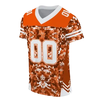 personalized sam houston bearkats mirrored pattern orange jersey fashion forward