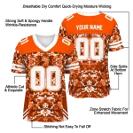 personalized sam houston bearkats mirrored pattern orange jersey best selling
