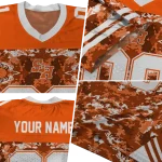 personalized sam houston bearkats mirrored pattern orange jersey best selling