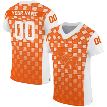 personalized sam houston bearkats stacked rectangle orange jersey best selling