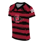 personalized san diego state aztecs art stripe red jersey best selling