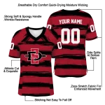 personalized san diego state aztecs art stripe red jersey best selling