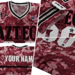 personalized san diego state aztecs camouflage abstract red jersey best selling