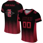 personalized san diego state aztecs halftone sweep black jersey best selling