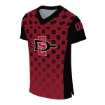 personalized san diego state aztecs stacked rectangle red jersey best selling