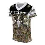 personalized san francisco 49ers antler skull camouflage hunting jersey best selling