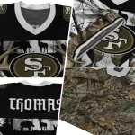 personalized san francisco 49ers antler skull camouflage hunting jersey best selling