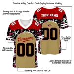 personalized san francisco 49ers brushstroke xs gold black jersey best selling