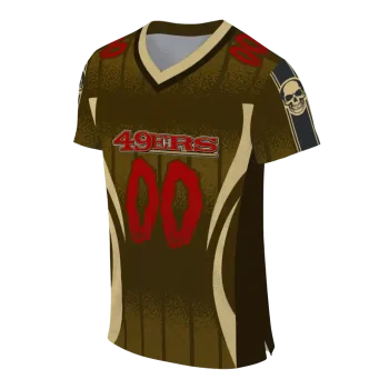 personalized san francisco 49ers dynamic dots gold jersey fashion forward