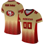 personalized san francisco 49ers halftone sweep gold black jersey best selling