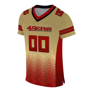 personalized san francisco 49ers halftone sweep gold black jersey fashion forward