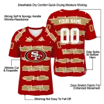 personalized san francisco 49ers layered grids red jersey best selling