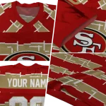 personalized san francisco 49ers layered grids red jersey best selling
