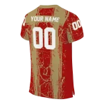 personalized san francisco 49ers rugged stripes red jersey best selling