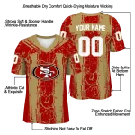 personalized san francisco 49ers rugged stripes red jersey best selling