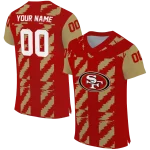 personalized san francisco 49ers stripe block red jersey best selling