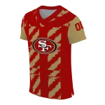 personalized san francisco 49ers stripe block red jersey best selling
