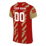personalized san francisco 49ers stripe block red jersey best selling