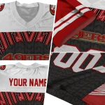 personalized san francisco 49ers tire arrows red black white jersey best selling