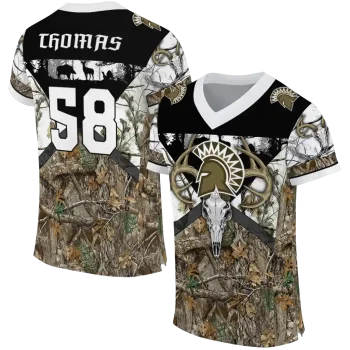 personalized san jose state spartans antler skull camouflage hunting jersey best selling
