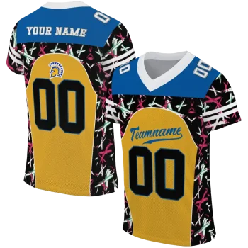 personalized san jose state spartans brushstroke xs gold black jersey best selling