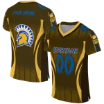 personalized san jose state spartans dynamic dots gold jersey best selling