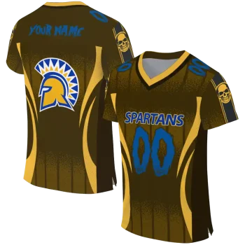 personalized san jose state spartans dynamic dots gold jersey best selling