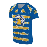 personalized san jose state spartans layered grids blue jersey best selling
