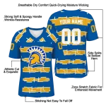personalized san jose state spartans layered grids blue jersey best selling