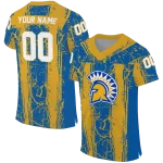 personalized san jose state spartans rugged stripes blue jersey best selling