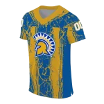 personalized san jose state spartans rugged stripes blue jersey best selling