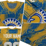 personalized san jose state spartans rugged stripes blue jersey best selling