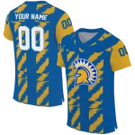 personalized san jose state spartans stripe block blue jersey best selling